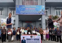 Lapas Gunungsitoli Berikan Bansos Bagi Warga Penarik Becak